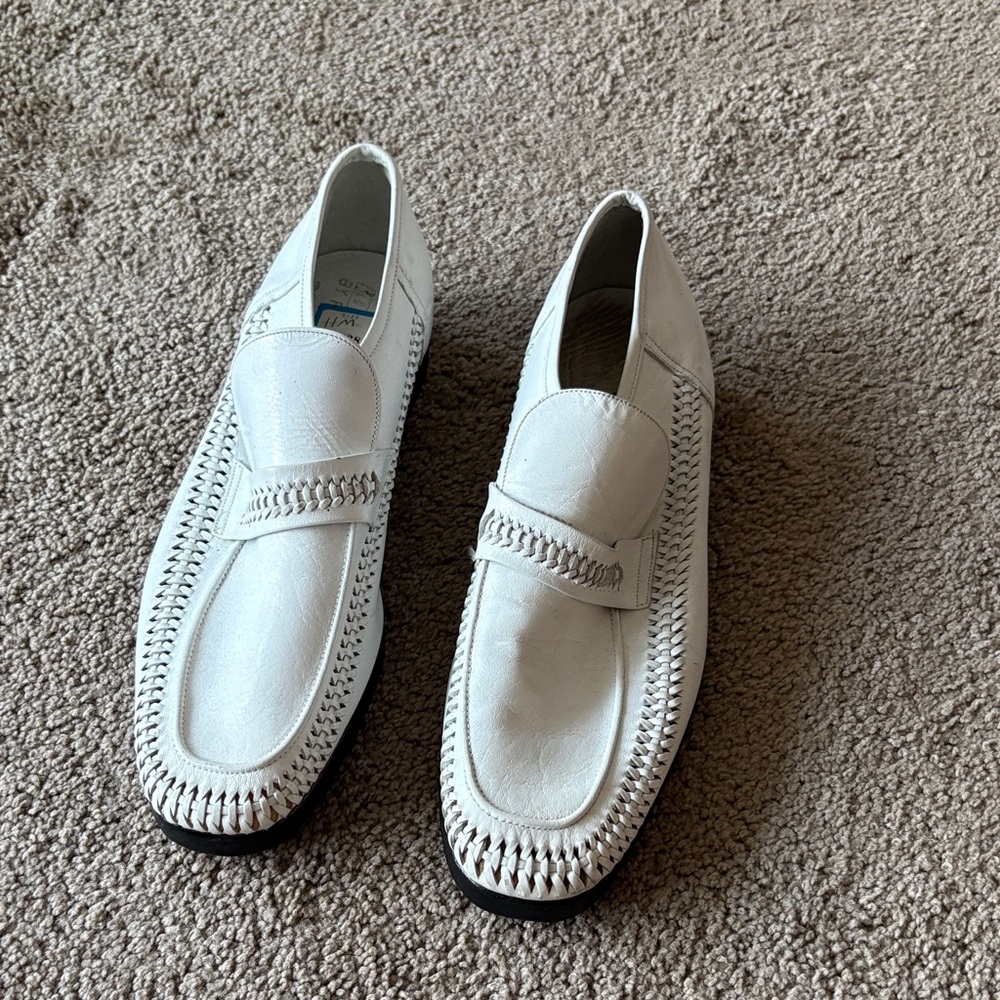 Florsheim White Leather Loafers
